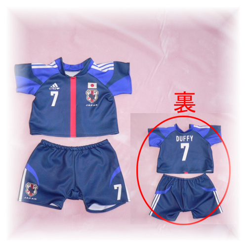 ダッフィーぬいぐるみSサイズコスチューム 日本 2012風コスプレ衣装 服 サッカー