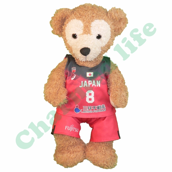 ダッフィーぬいぐるみSサイズコスチューム 日本代表 女子 赤 2017風コスプレ衣装 服 バスケ